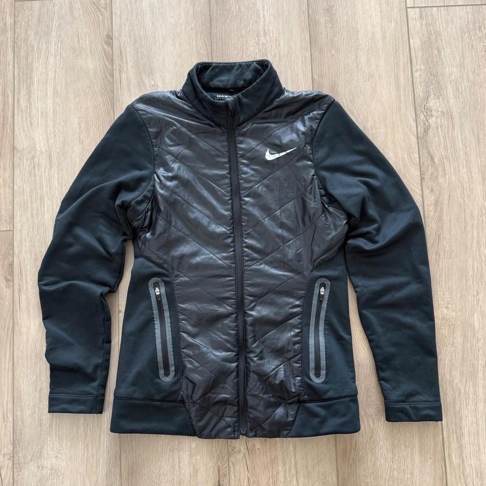 Nike Golf black jacket with diagonal quilting, size XS